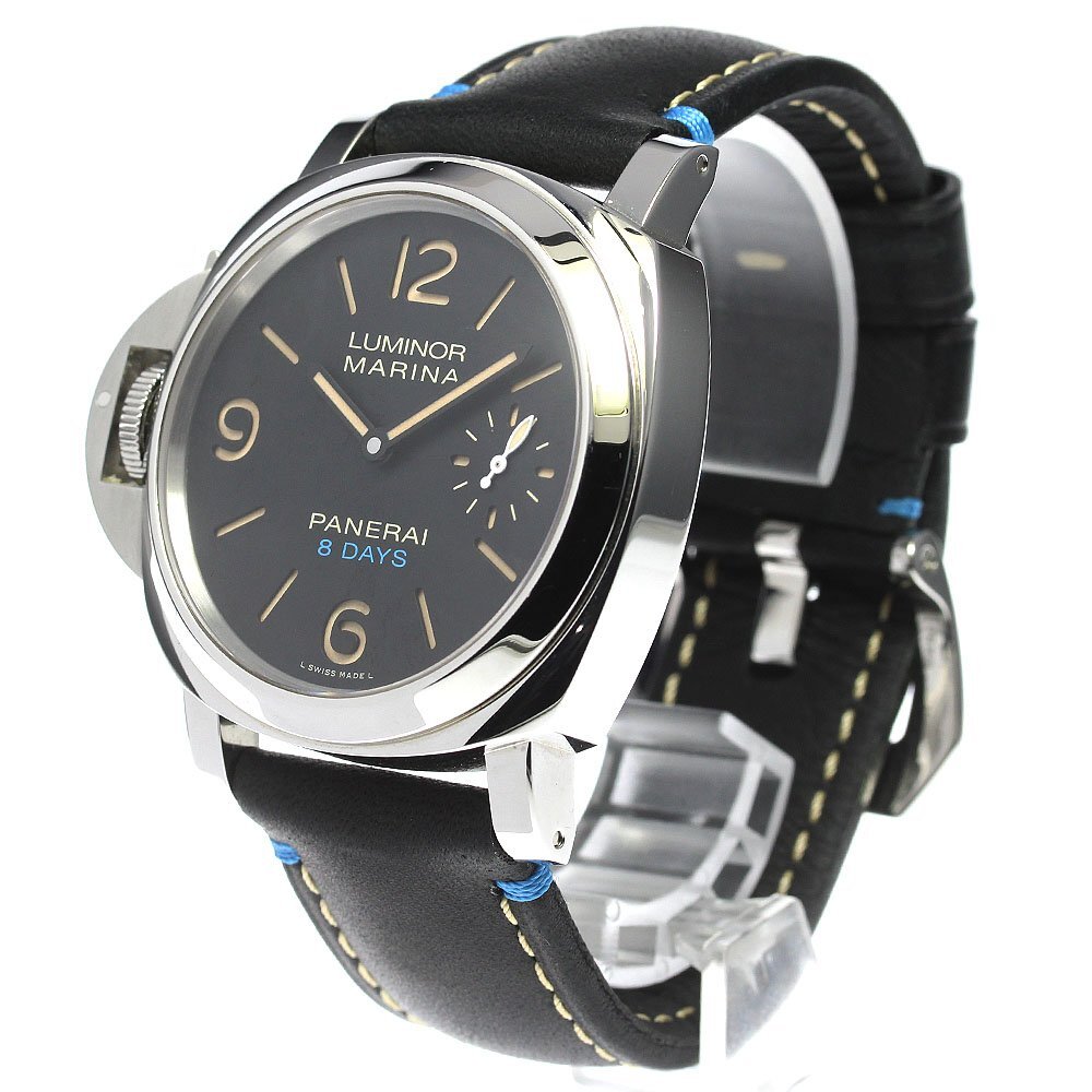 パネライ PANERAI PAM00796 ルミノール レフトハンド 8デイズ アッチャイオ 手巻き メンズ 美品 箱・保証書付き_807393の画像3