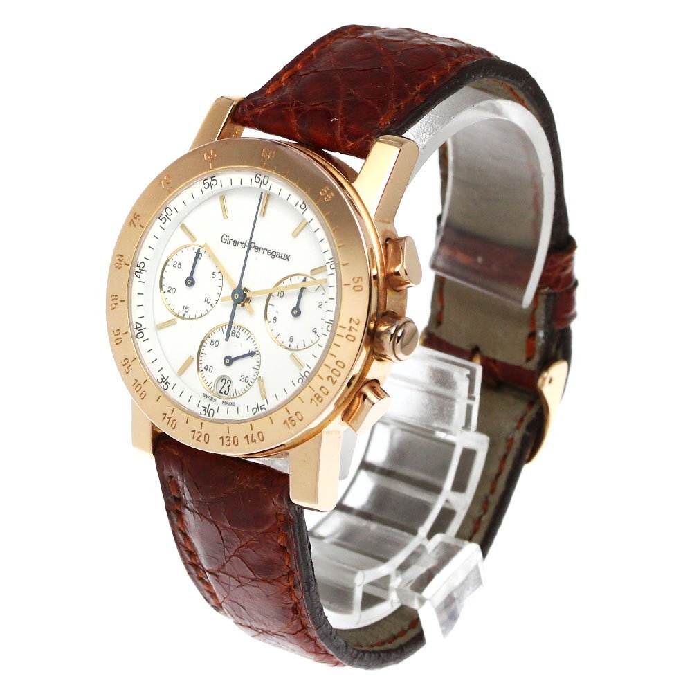 jila-ru*perugoGIRARD-PERREGAUX 7700 chronograph Date quartz men's written guarantee attaching ._810093