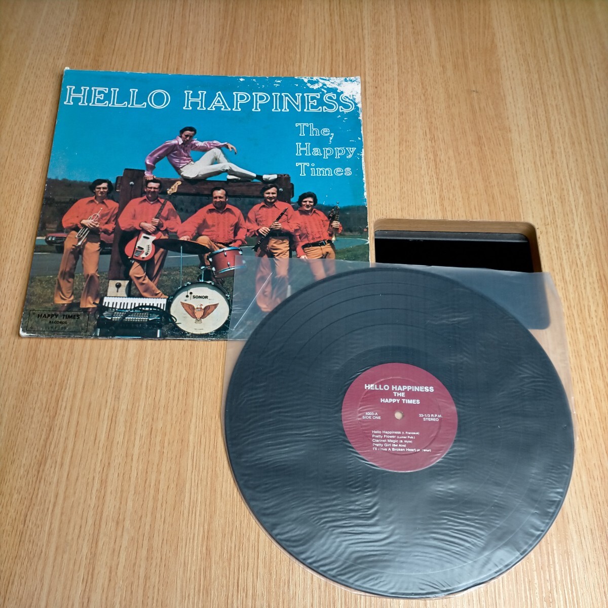 H1623 HELLO HAPPINESS TheHappyTime LP盤 LPレコード 洋楽 昭和レトロ ポップス ポップ シティポップ 送料全国一律510円_画像1