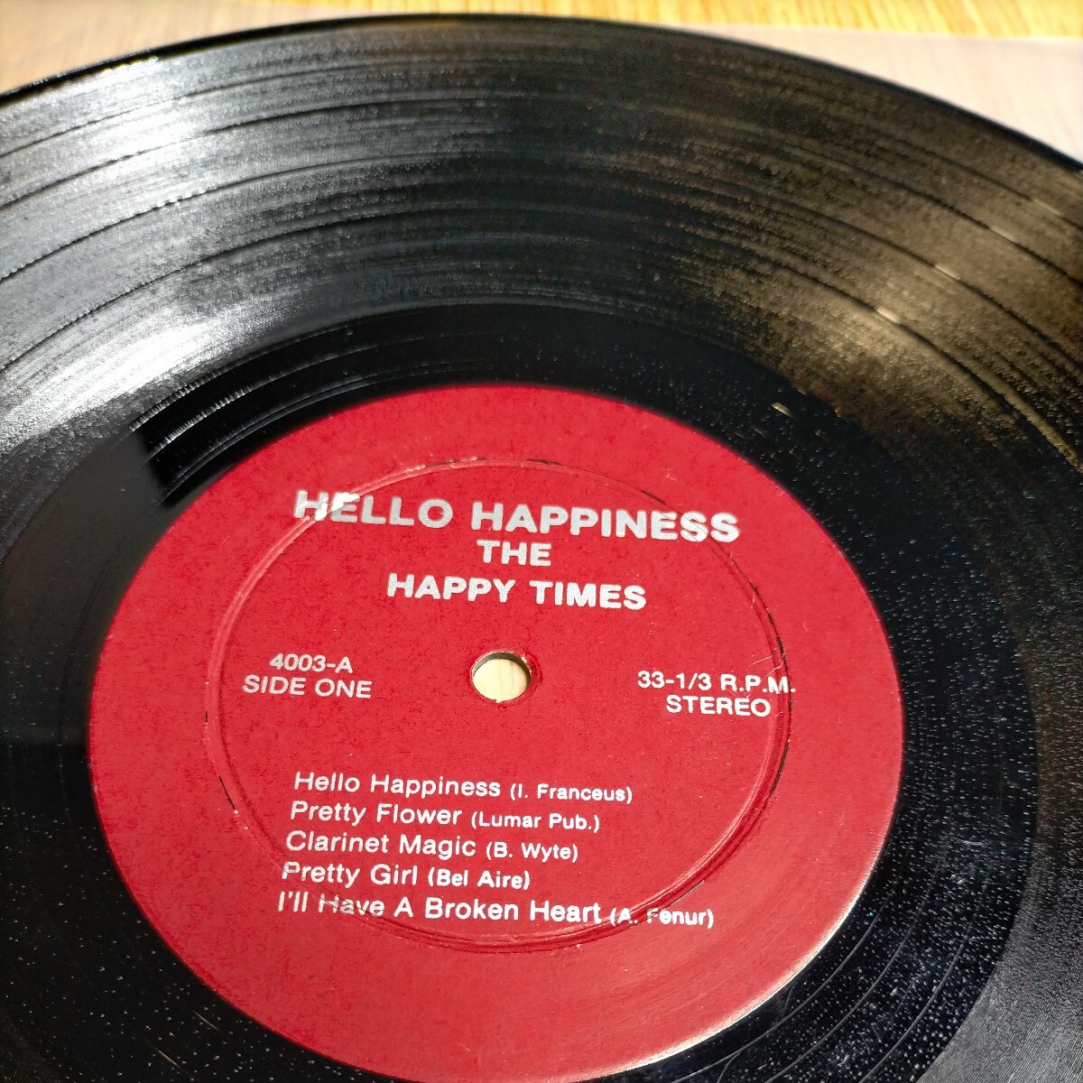 H1623 HELLO HAPPINESS TheHappyTime LP盤 LPレコード 洋楽 昭和レトロ ポップス ポップ シティポップ 送料全国一律510円_画像3