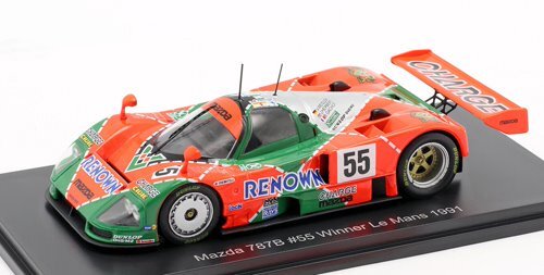 Spark 1/43 Mazda 787b#55 Le Man 24H Champion 1991