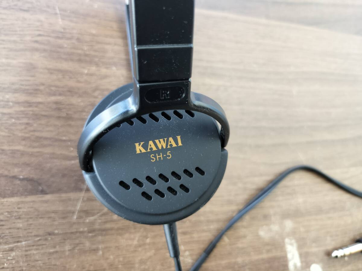 美品　希少 ヴィンテージ KAWAI 河合 ダイナミック ヘッドフォン SH-5 レトロ 昭和 ステレオ 当時物_画像5