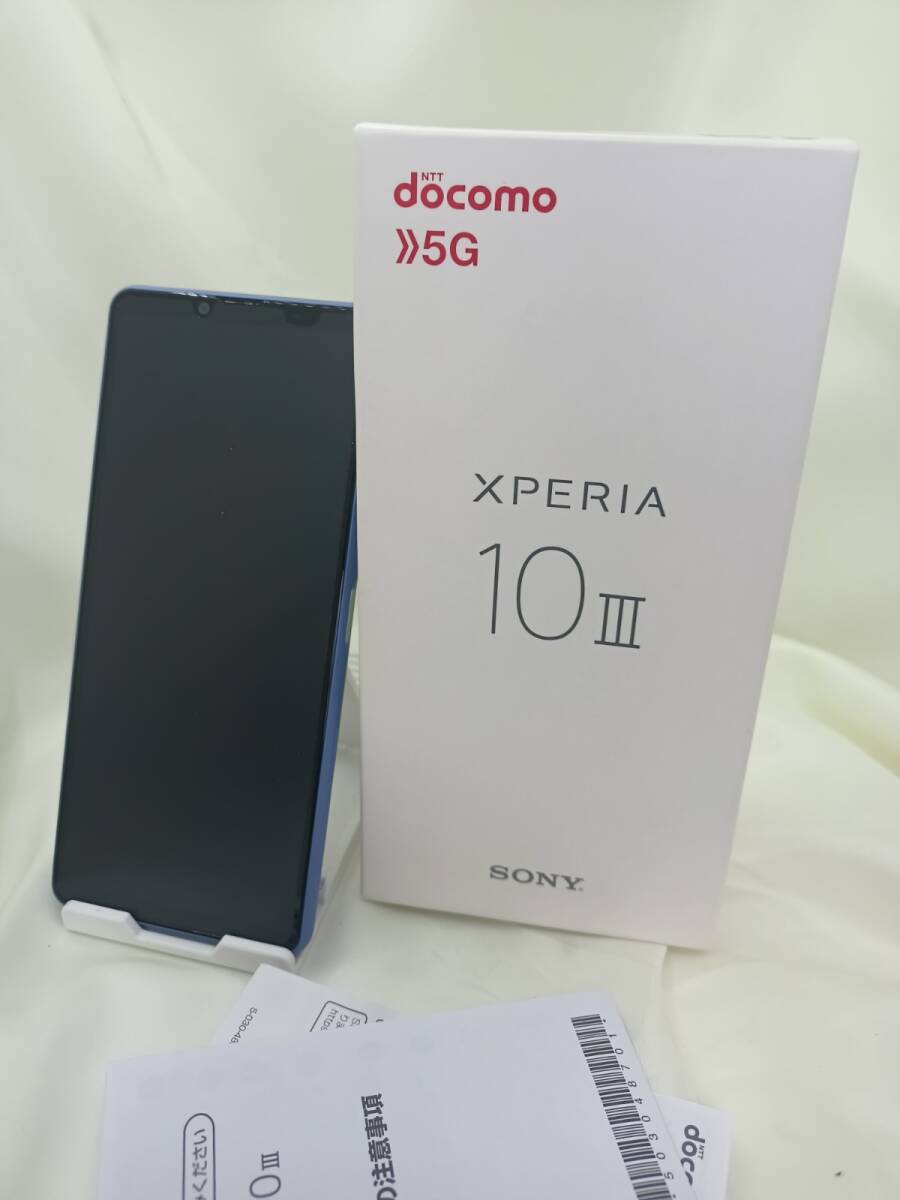 ☆ジャンク☆Xperia 10 III 　SO-52B ブルー　スマートフォン　アンドロイド　240214-07_画像1