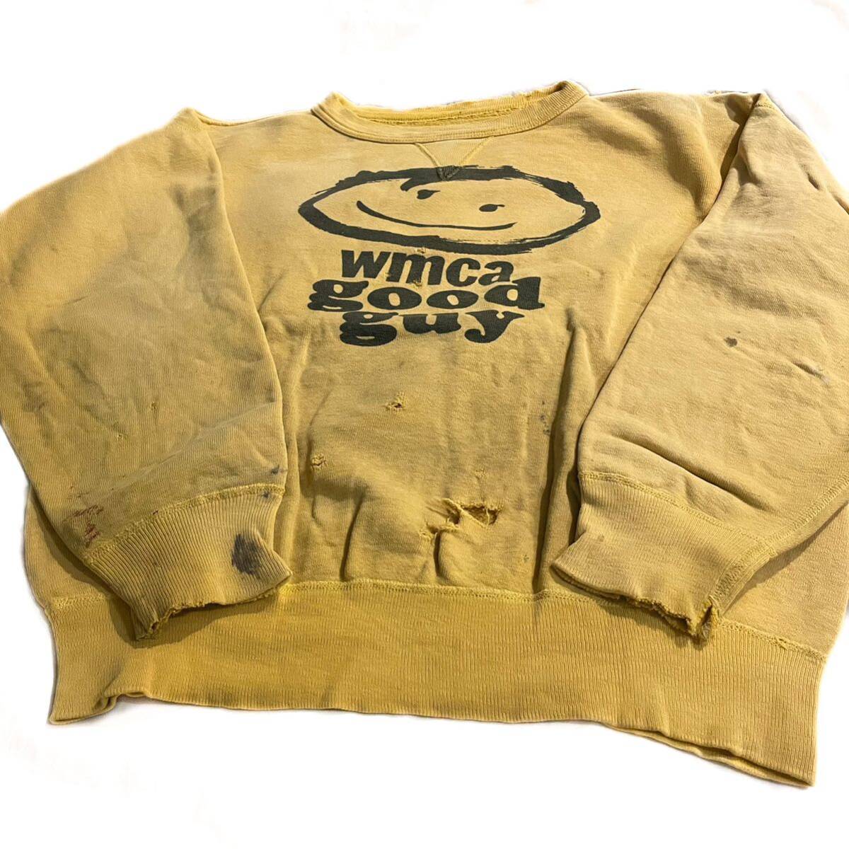 50s 60s Front V Vintage Sweat wmca good guy ヴィンテージ ビンテージ スウェット 前V 両V ボロ パーカー 染み込み 菅田将暉 2トーンの画像3