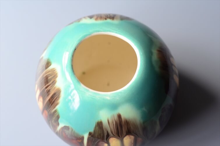 ドイツから ヴィンテージ 陶器の花瓶 花器 Art pottery フラワーポット 一輪挿し フラワーベース ミッドセンチュリー アンティーク_ig3820の画像7
