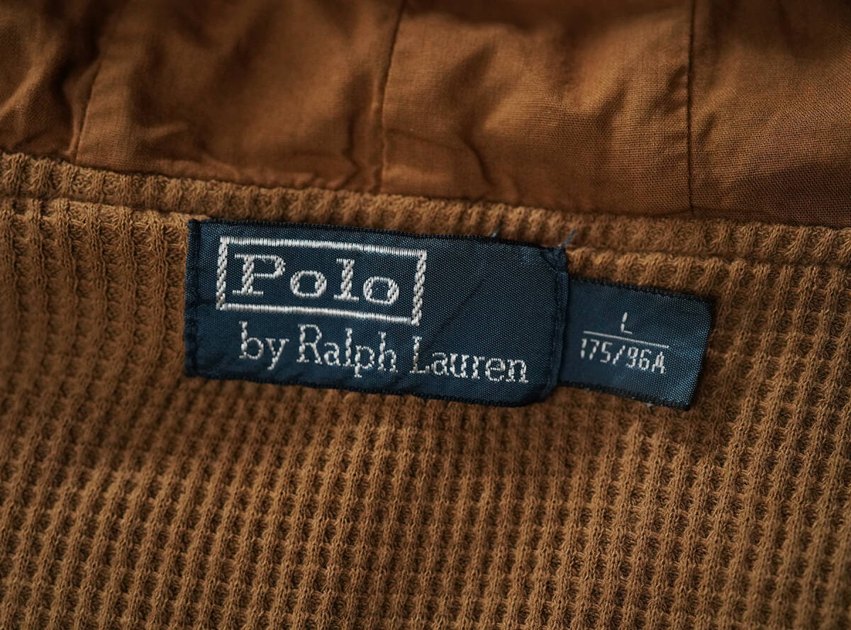 「 Polo by Ralph Lauren モーターサイクル ジャケット スウェット 裏地 サーマル 」ポロラルフローレン Lサイズ メンズ_画像9