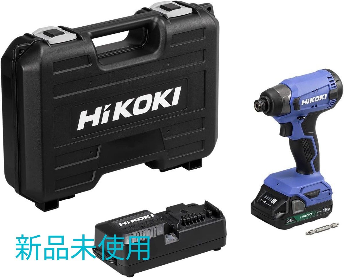 【最終値下げ】HiKOKI 18V コードレス インパクトドライバ  2.0Ah 蓄電池×1個 充電器 ケース付 FWH18DA