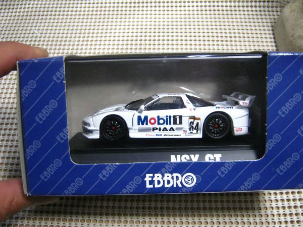 ・送料350円●ミニカー 現状●エブロ 1/43●モービル１ NSX●HONDA NSX-GT●24_画像1