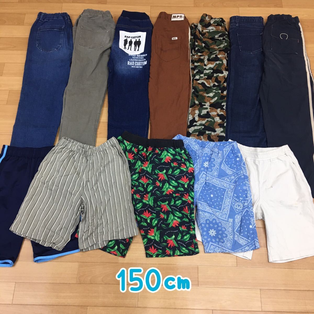 □3-64 男の子 150㎝~160㎝ まとめ 60点 子供服 キッズ ジュニア 半袖 長袖 トップス ボトムス デニム 古着 中古 仕入れ 業販_画像7