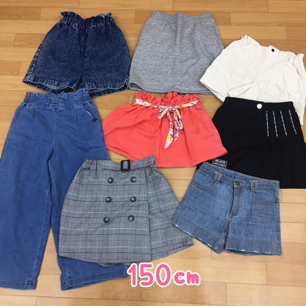 *3-65 girl 150.~160. summarize 60 point child clothes Kids Junior short sleeves long sleeve tops bottoms Denim old clothes used stock dealer 