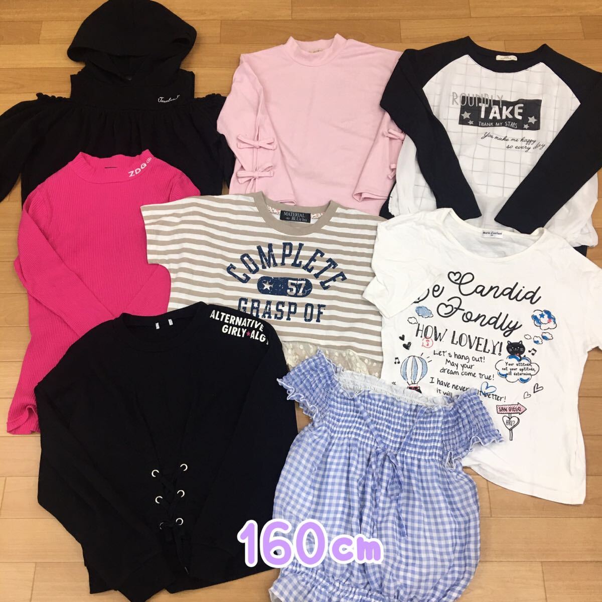 *3-65 girl 150.~160. summarize 60 point child clothes Kids Junior short sleeves long sleeve tops bottoms Denim old clothes used stock dealer 