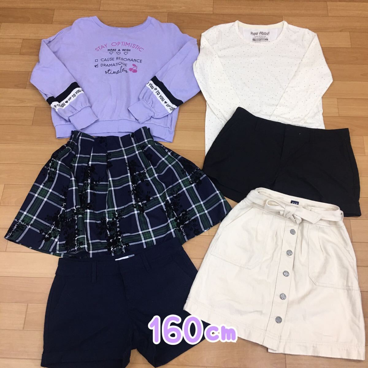 *3-65 girl 150.~160. summarize 60 point child clothes Kids Junior short sleeves long sleeve tops bottoms Denim old clothes used stock dealer 