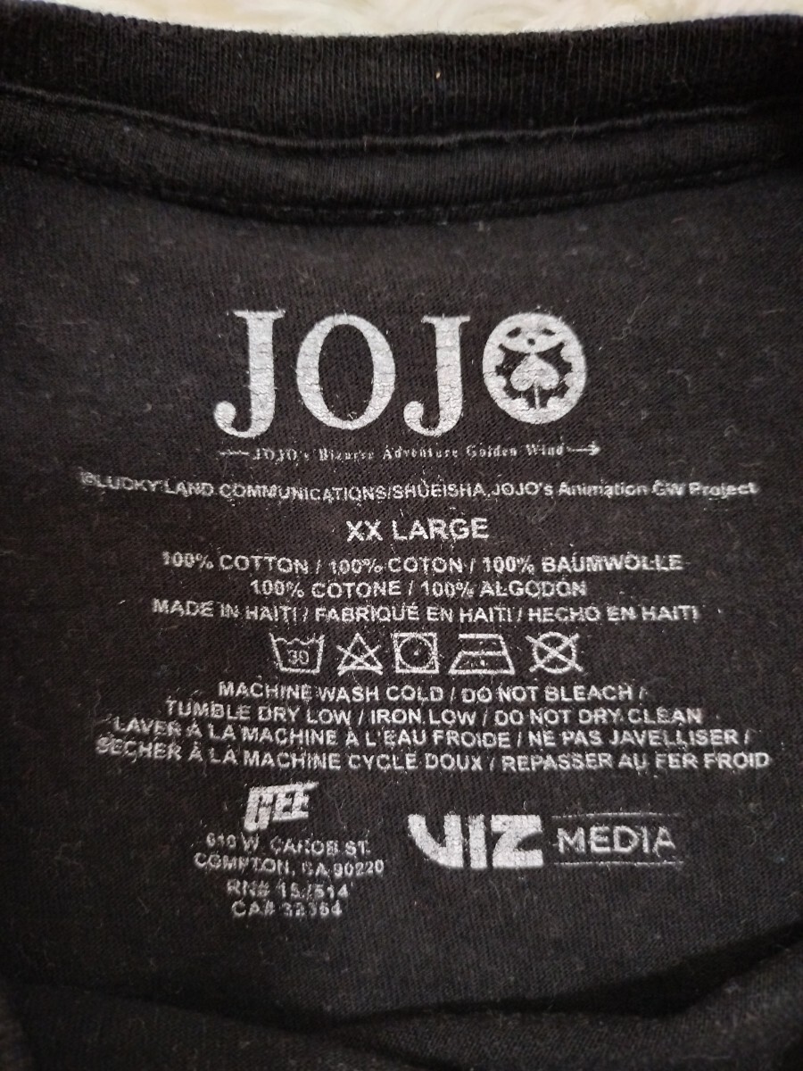 S■ JOJO ジョジョの奇妙な冒険 メンズ 半袖Tシャツ XX LARGEサイズ 黒 ブラック 綿100% トップス 丸首 ジョジョ 漫画 キャラクター_画像9