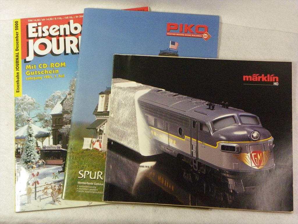 鉄道模型カタログ/雑誌 全3冊「メルクリンHOカタログ1990/91」「PIKO Gゲージカタログ2000」「Eisenbahn Jounal 12/2000」_画像1