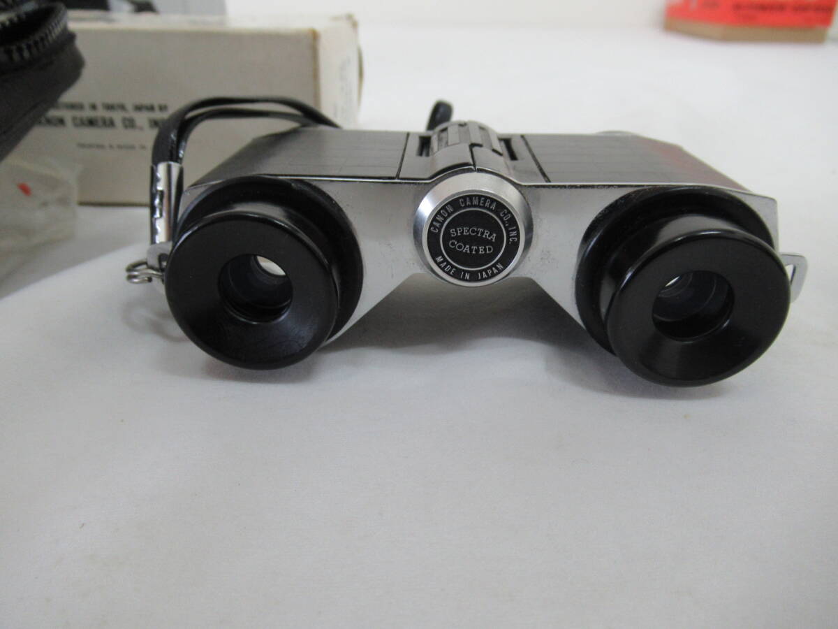 H03006 Canon binoculars SPORTS GLASS 3x box * special case attaching made in Japan Showa Retro 