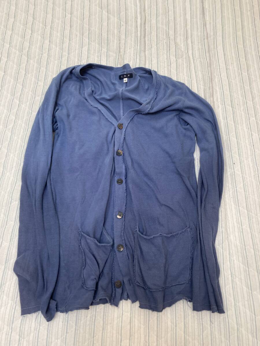  unused / men's / thin cardigan / light blue /M