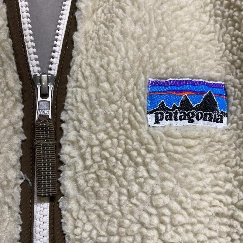 パタゴニア Patagonia キッズレトロXフリースベスト 65617 ベスト XL ベージュ / ベージュ X 茶 / ブラウン ワンポイント X ロゴ、文字_画像8