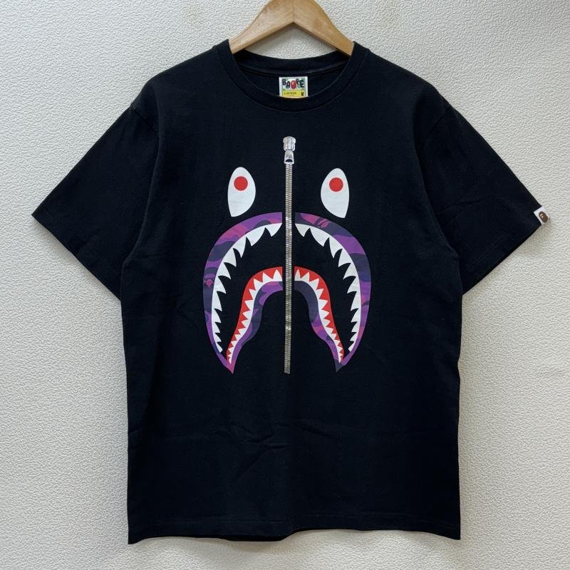 アベイシングエイプ SHARK TEE シャーク プリント クルーネック Tシャツ Tシャツ M 黒 / ブラック