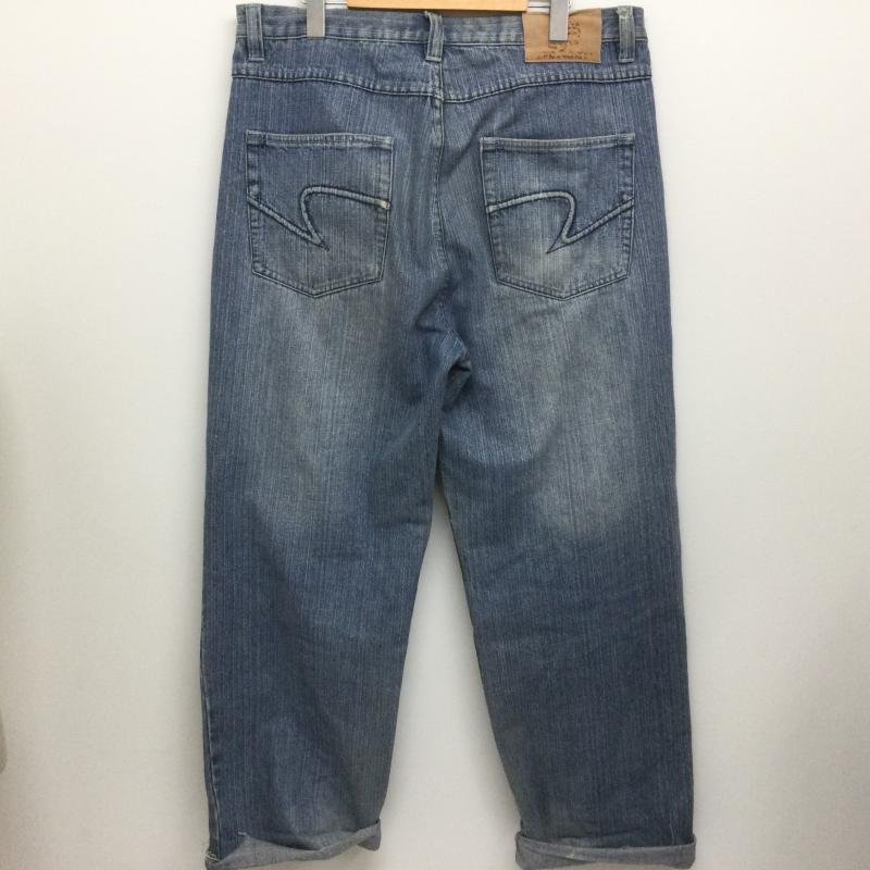 古着 LOT29JEANS ルー二ーテューズ アートプリント 極太ジーンズ デニムパンツ 裾カットオフ パンツ パンツ XL プリント_画像4