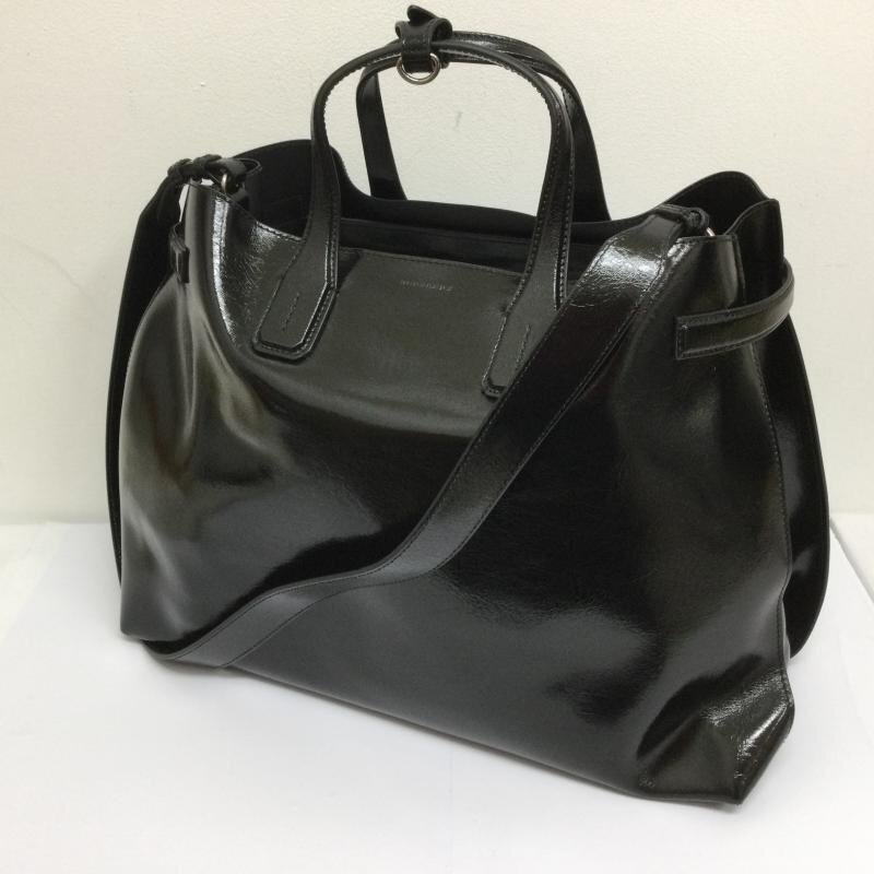 バーバリー Patent Soft Colfskin Banner Tote Bag イタリア製 2WAY トート＆ワンショルダー バッグ トートバッグ - 黒 / ブラック_画像1