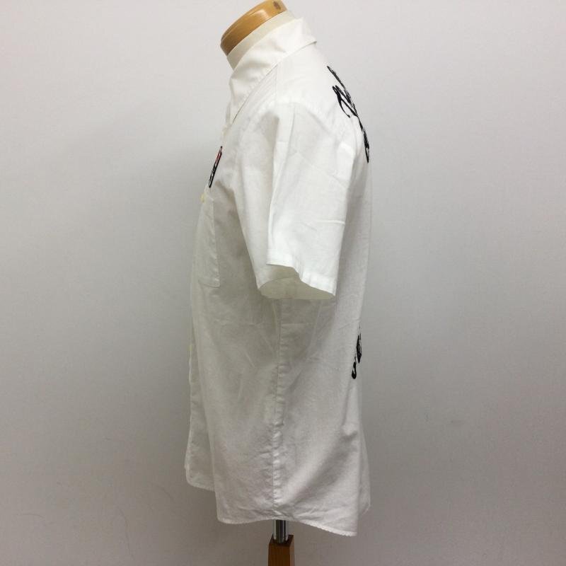 ワコマリア バックマリア刺繍 胸ワッペン付き 半袖ワークシャツ シャツ、ブラウス シャツ、ブラウス M 白 / ホワイト_画像4