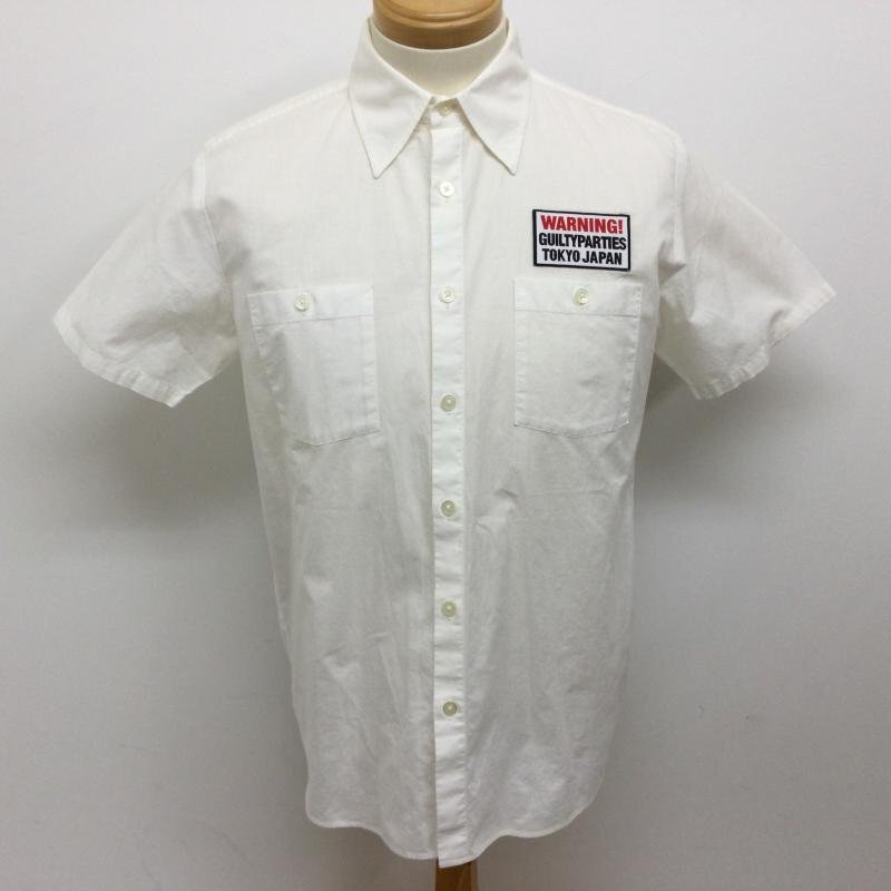 ワコマリア バックマリア刺繍 胸ワッペン付き 半袖ワークシャツ シャツ、ブラウス シャツ、ブラウス M 白 / ホワイト_画像5