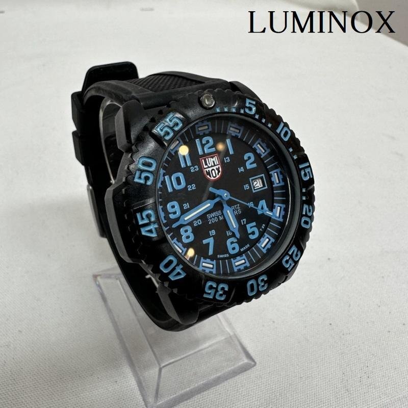 ルミノックス ネイビー シールズ 3050 3950 SWISS QUARTZ 200M デイト 腕時計 腕時計 腕時計 - 黒 / ブラックの画像1