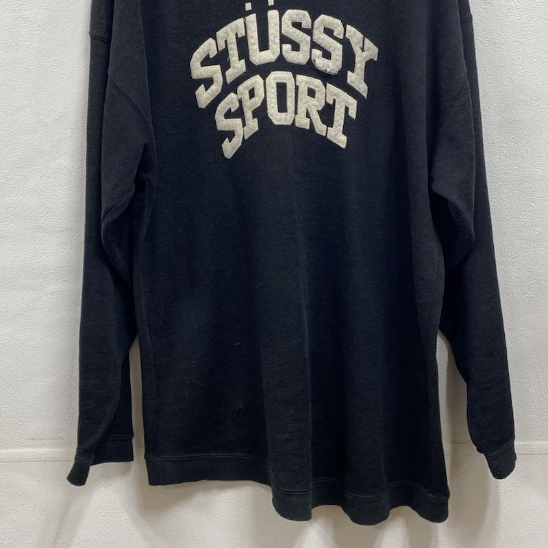 ステューシー OLD STUSSY 90's 前期~中期 白タグ ヴィンテージ スウェット L トレーナー トレーナー L 黒 / ブラック ロゴ、文字_画像4