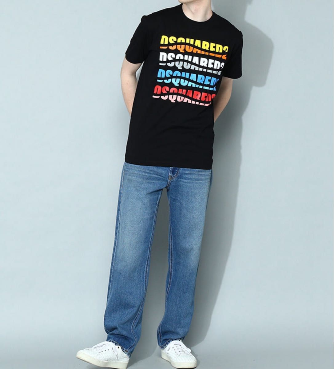 【新品】DSQUARED2 ディースクエアード／クルーネック ブランドアイコンロゴTシャツ カットソー M