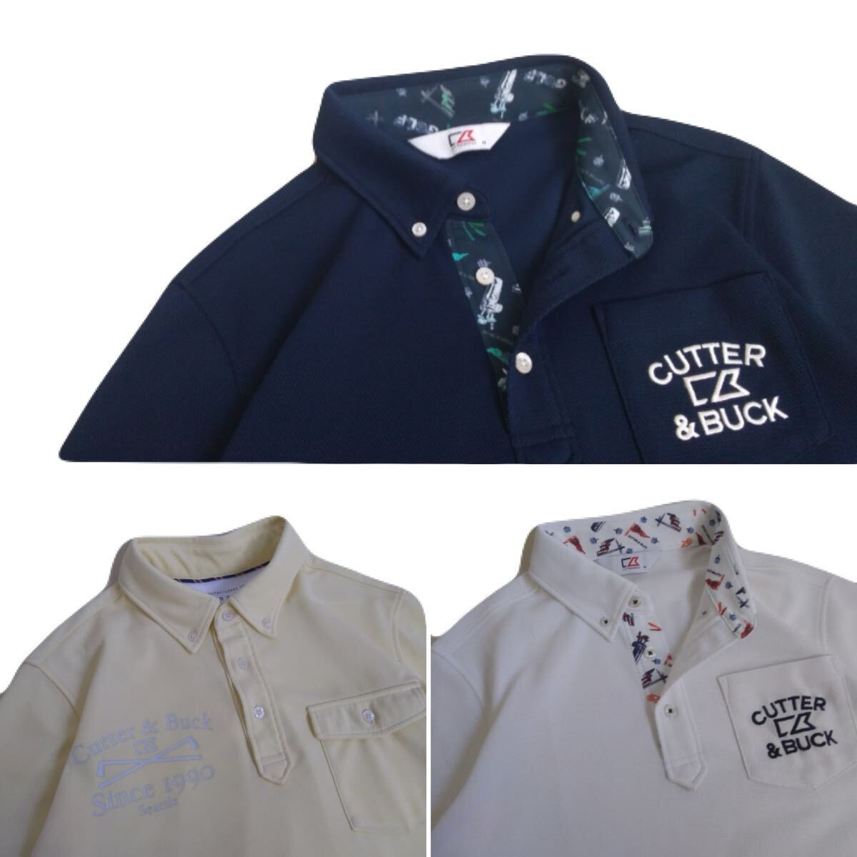 新品同様と極美品 福袋 豪華5点 CUTTER&BUCK 吸水速乾 ストレッチ 半袖ポロシャツ メンズM カッター&バッグ ゴルフウェア デサント 2403152_画像7