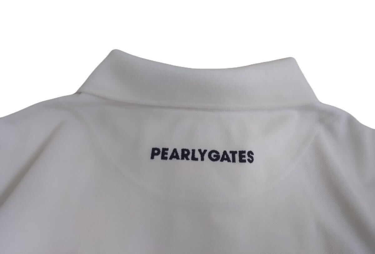 美品 近年新作 豪華刺繍 PEARLY GATES 吸水速乾 ストレッチ 鹿の子 半袖ポロシャツ メンズ5 パーリーゲイツ ゴルフウェア 日本製 2403218_画像5