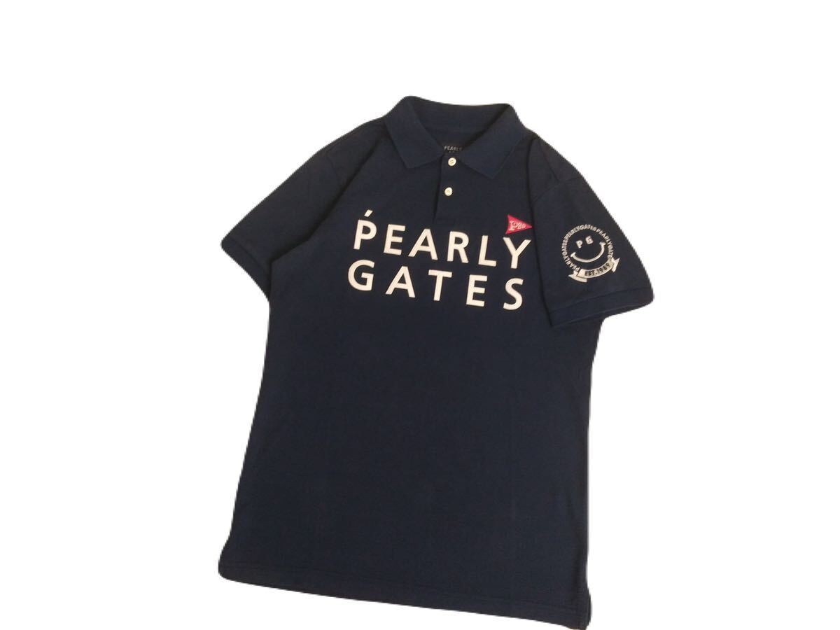 極美品 近年新作 ビッグロゴ PEARLY GATES ストレッチ 鹿の子 半袖ポロシャツ メンズ5 パーリーゲイツ ゴルフウェア ニコチャン 240388_画像2