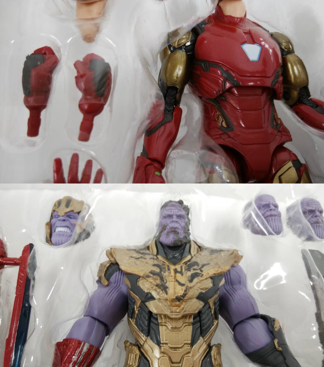 29Mdd【中古】MARVEL マーベル インフィニティサーガ アイアンマンマーク Lxxxv & サノス アクションフィギュアの画像5