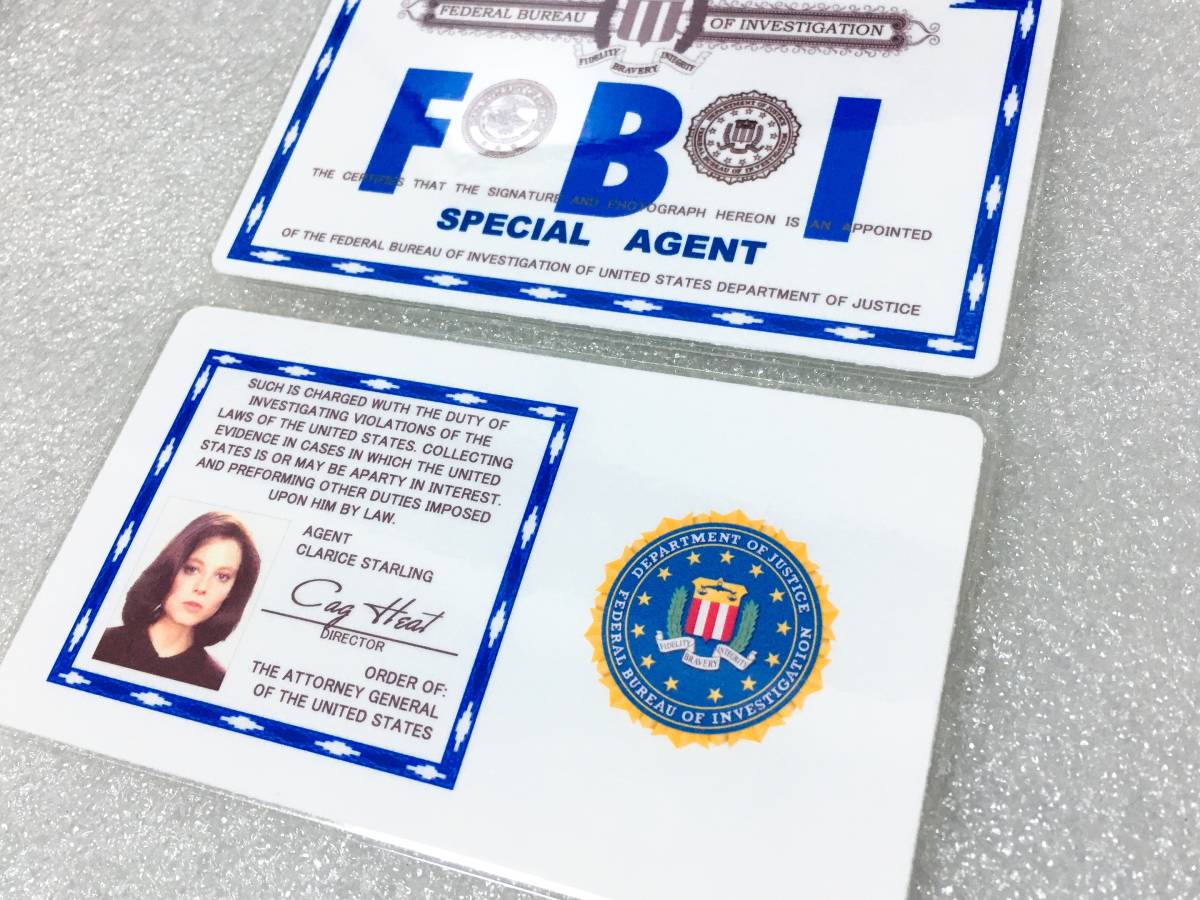 ☆ アメリカ 人気 サイコスリラー系 映画 羊たちの沈黙 クラリス スターリング ジョディ フォスターさん FBI IDカード CS01 ☆_画像4