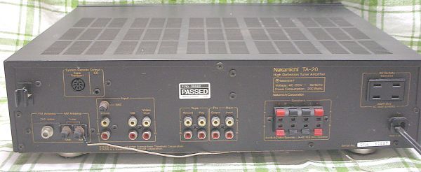 送料無料【ジャンク】レア1989年ヴィンテージNakamichi TA-20 チューナーアンプ 通電確認済_画像7