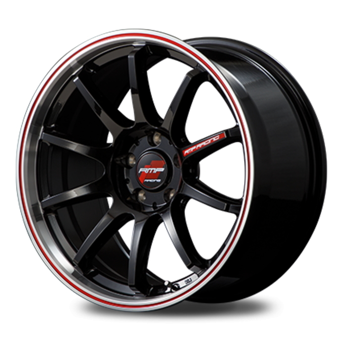 TOYO PROXES Sport2 255/45R18 RMP RACING R10 クリスタルブラック/リムポリッシュ+レッド 18インチ 7.5J+50 5H-114.3_画像1