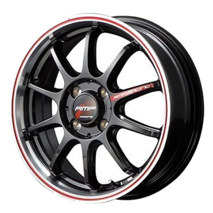 TOYO PROXES TR1 165/50R16 RMP RACING R10 クリスタルブラック/リムポリッシュ+レッド 16インチ 6J+50 4H-100_画像1