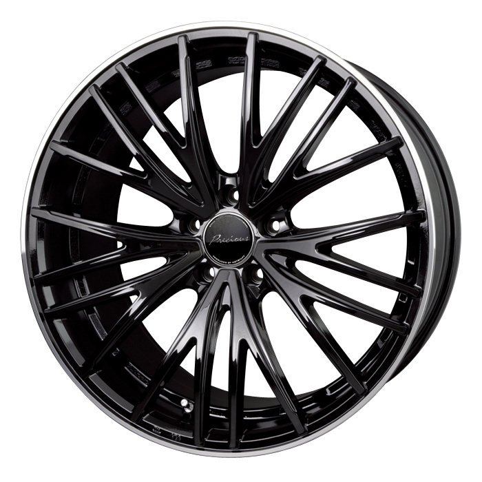 TOYO PROXES R1R 225/45R17 Precious AST M1 ブラックリムポリッシュ 17インチ 6.5J+53 5H-114.3_画像1