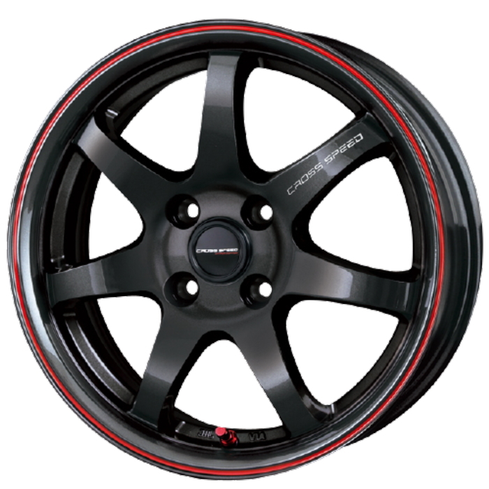 TOYO NANOENERGY 3 165/55R15 CROSS SPEED CR7 グロスガンメタ+レッドライン 15インチ 4.5J+45 4H-100_画像1