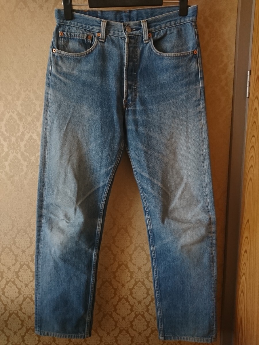 リーバイス 90s USA製 Levis 501 W32 オリジナル レギュラー ジーンズ デニムパンツ ヴィンテージ 赤耳 501XX bigE 66 _画像1