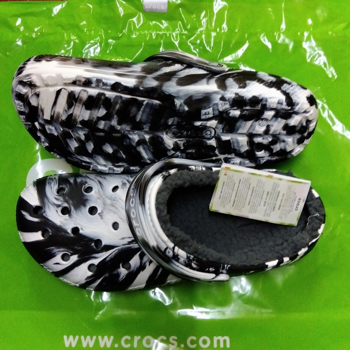[新品] crocs Classic Lined Marbled Clog クロックス クラシック ラインド マーブル クロッグ ボア付き サンダル 28cm_画像4