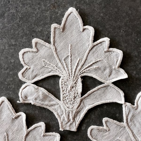  осталось 2 15cm Франция античный рука вышивка linen белый орхидея . cut Work гонки b Coaster выше like материалы ручная работа Vintage 