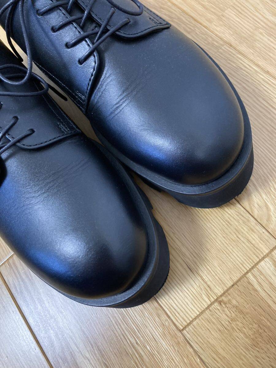  прекрасный товар *[PADRONE] обычная цена 33,000 PLAIN TOE with Chunky Sole коричневый n ключ подошва простой tu кожа обувь 40 25-25.5 натуральная кожа черный сделано в Японии 