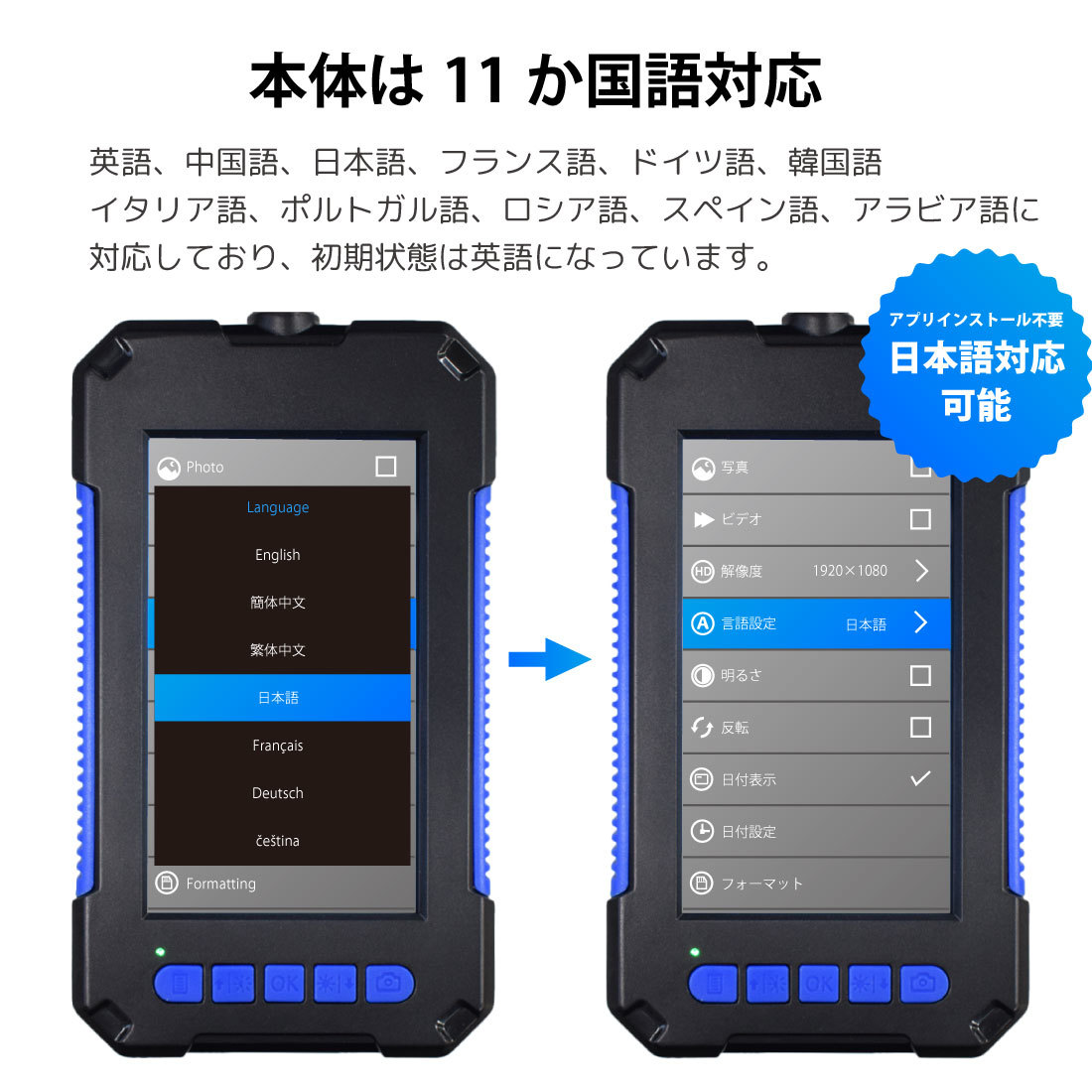 USB ファイバースコープ 内視鏡カメラ 200万画素 1080P高画質_画像2