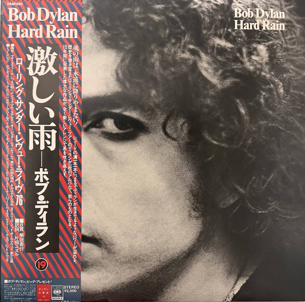 ボブ・ディラン 激しい雨 BOB DYLAN HARD RAIN ローリング・サンダー・レヴュー・ライヴ 国内盤 帯付の画像1