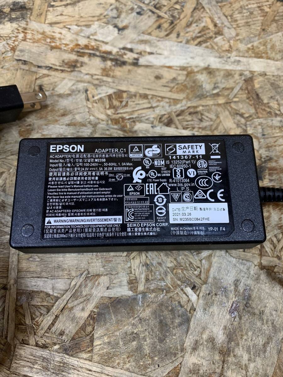 (6190) 現状品 EPSON レシートプリンター TM-m30 612 MODEL M335B エプソン ブラック 純正ACアダプター付属 店舗用 業務用_画像6