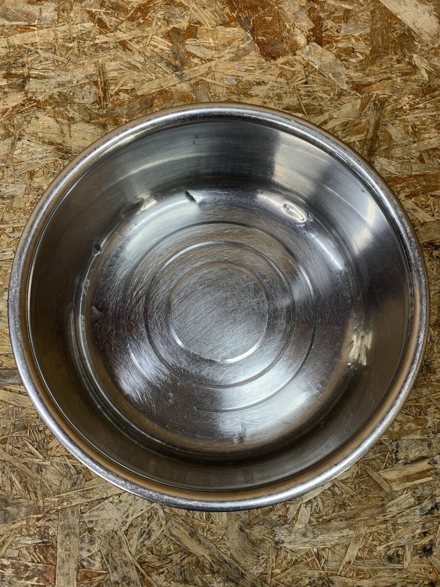 (6205) ステンレス 丸型 円形 桶 洗い桶 たらい 3個 まとめて 業務用 店舗用 キッチン用品 飲食店 中古品_画像10