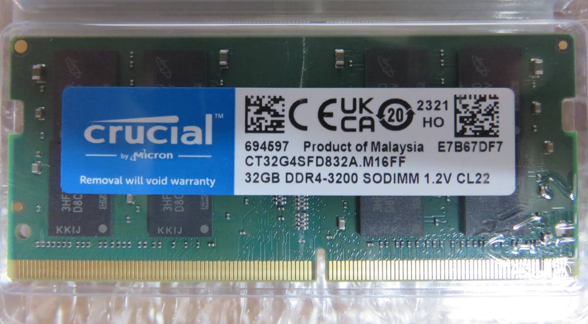 ◎新品 Crucial CT2K32G4SFD832A DDR4-3200 32GB×2 合計:64GB_画像4