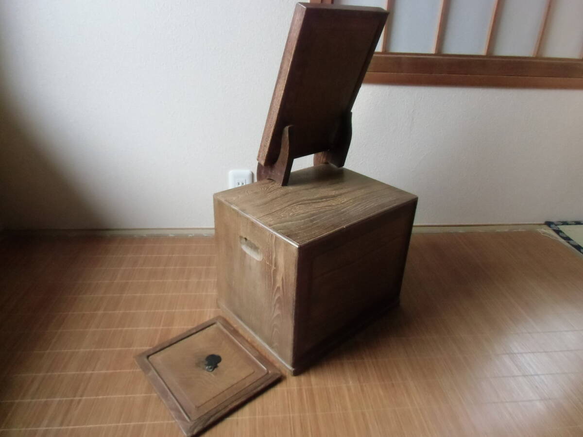 高級 小物入れ 鏡台 家具 日本製 木製 ミラー アンティークの画像3