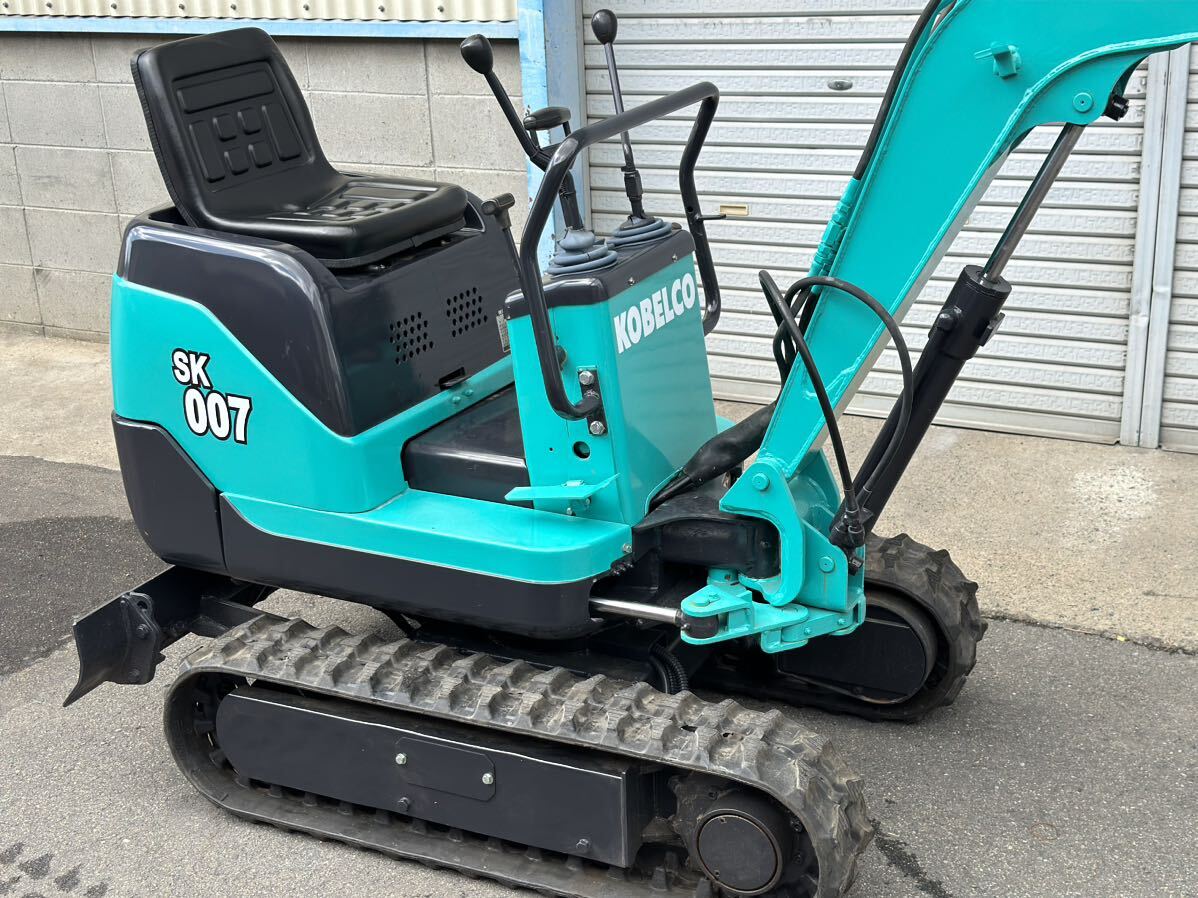 コベルコKOBELCO SK007-2 ミニ油圧ショベル　可変脚　リペイント済！ゴムクローラー交換済！即乗り1円売切りスタート！お急ぎ即決価格有！_画像2